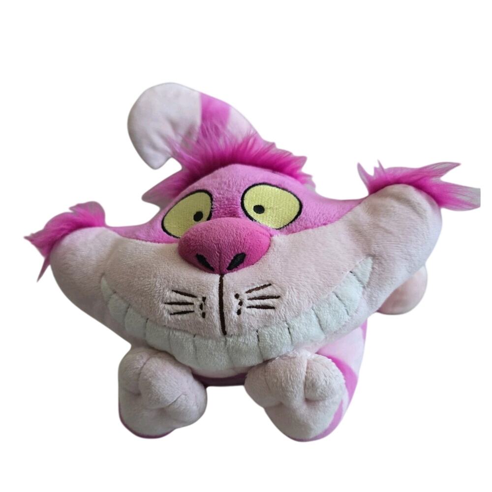 Disney Parks Cheshire Cat Plush 18" Alice in Wonderland Pink Striped Large
